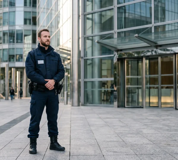 Silhouette d'un agent de sécurité professionnel formé, symbolisant le choix d'une école certifiée en France